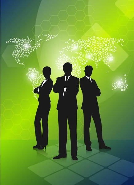 Group of businessmen on an abstract background. — Stock Vector