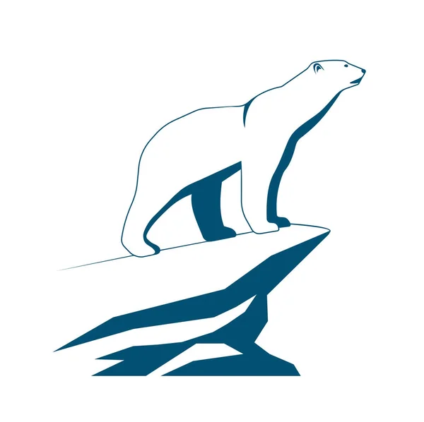 Eisbär-Symbol der Arktis — Stockvektor