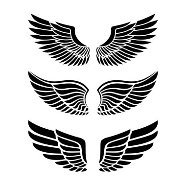 Hanedanlık armaları, dövmeler, logo için kanatları.