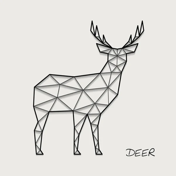 Figure of a deer from polygons of vector illustrations. — Stock Vector