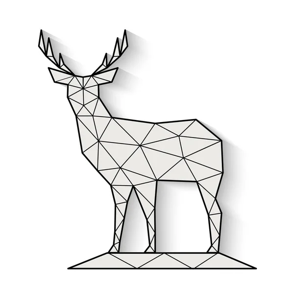 Postać jelenia z wielokątów ilustracje wektorowe. — Wektor stockowy