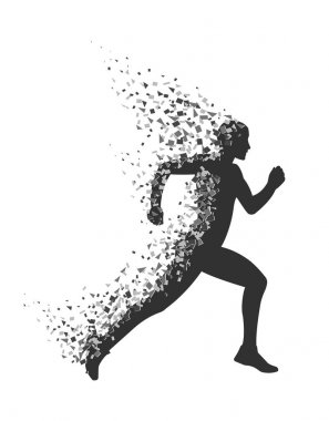 çalışan atlet silüeti daraltma 