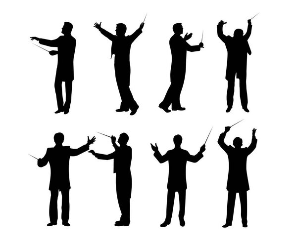 На изображении представлен силуэт набора проводников векторной иллюстрации
. 