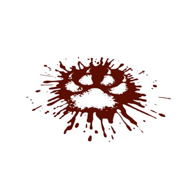 Avcının pençe çamur fışkırmaları arasında perspektif içinde dizi.