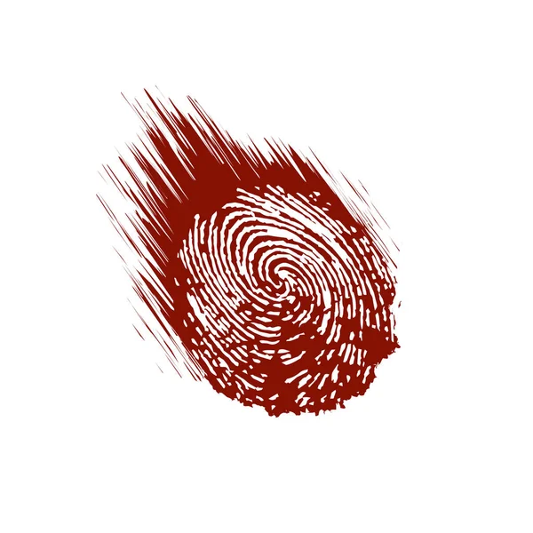 Fingerprint in grunge stijl verf. — Stockvector