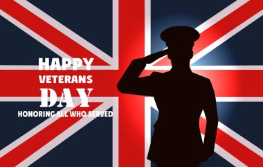 Savaş gazileri günü onuruna kutlama kartı.