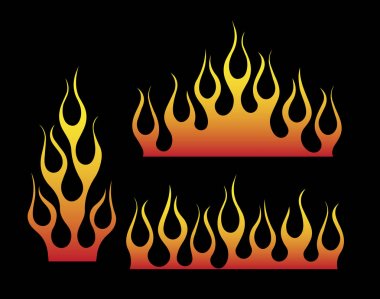 Yüksek tasarım dekorasyon .flame dilleri.