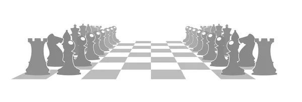 Σκακιέρα με εικονογράφηση φορέας στοιχεία. — Διανυσματικό Αρχείο