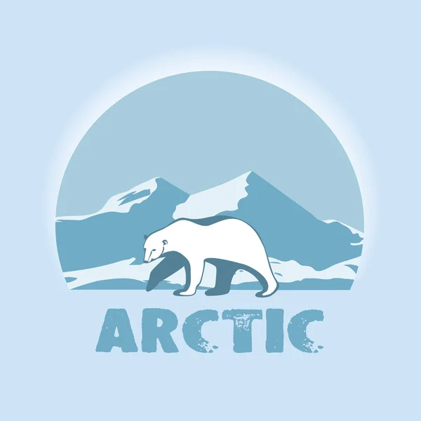 Lední medvěd symbol Arktidy. — Stockový vektor