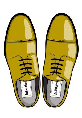 Şık erkekler ayakkabı vektör çizim.