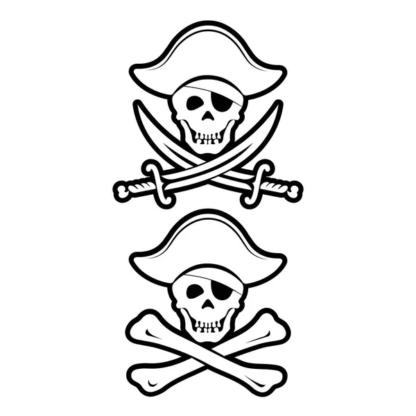 Пиратство - понятие иконки вектора кибербезопасности . — стоковый вектор