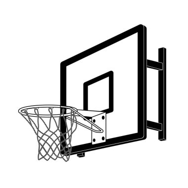 Basketbol halka vektör çizim.