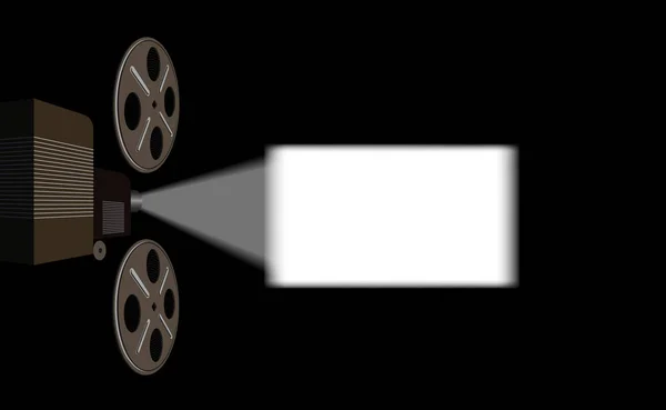 Projecteur de film et l'écran vide avec la place pour votre créativité . — Image vectorielle