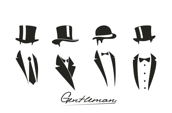 Gentleman pictogram op witte achtergrond. — Stockvector