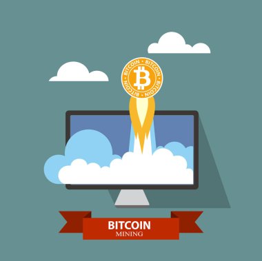 Cryptocurrency düz stil kazanç kavramını incelemesi.