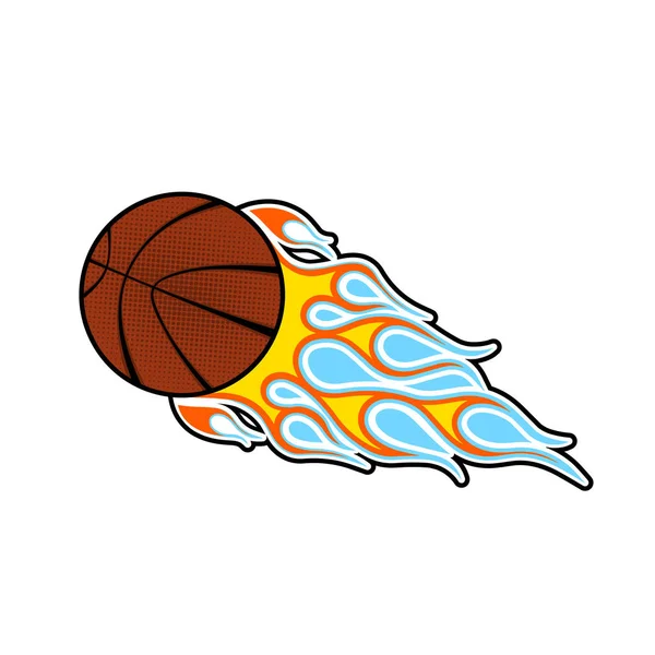 Baloncesto Con Una Cola Del Icono Del Vector Llama — Vector de stock