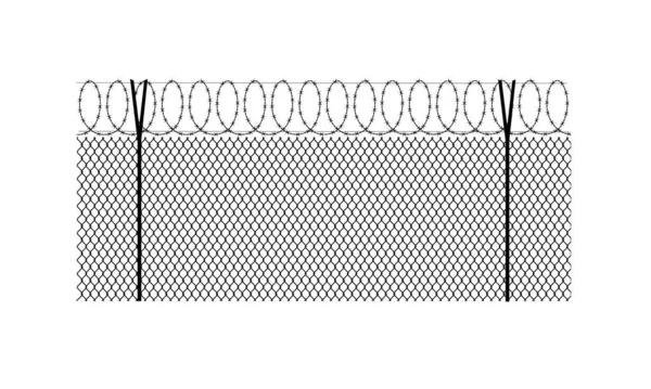 Barbed wire fence vector illustration — Stock Vector