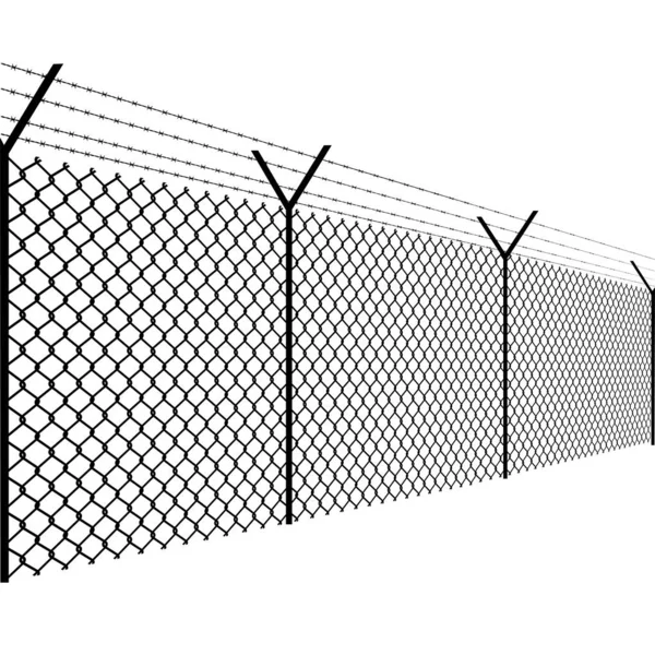 Barbed wire fence vector illustration — Stock Vector