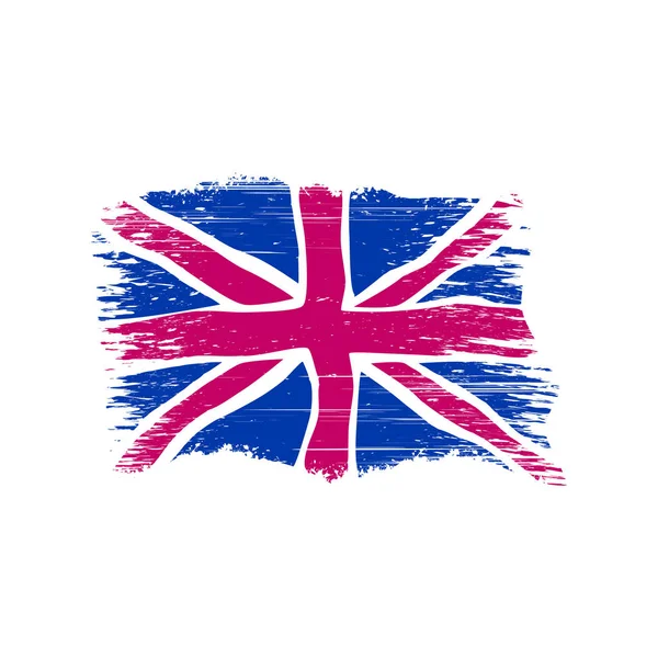 British flag in grunge style — Stock Vector