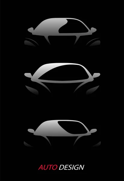 Silhouette of a modern car vector illustration — 스톡 벡터