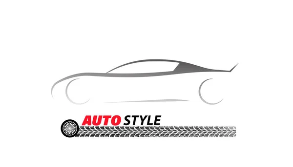 Image Presented Sports Car Silhouette Vector Illustration — Stock Vector