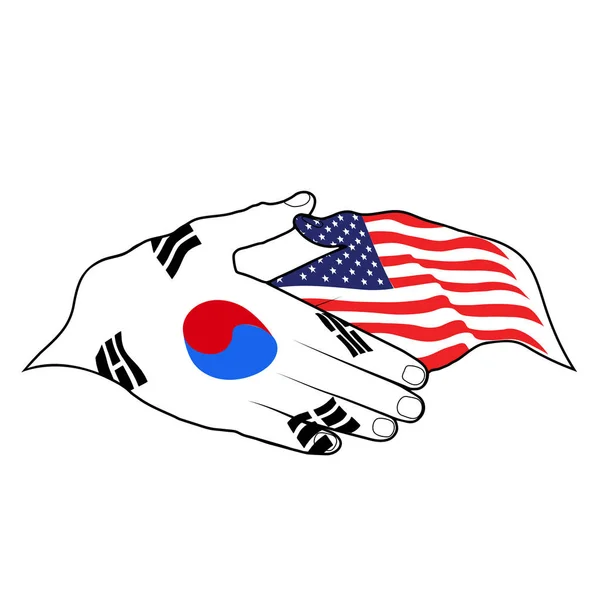 Handshake hand symbol of friendship and partnership — Stock Vector