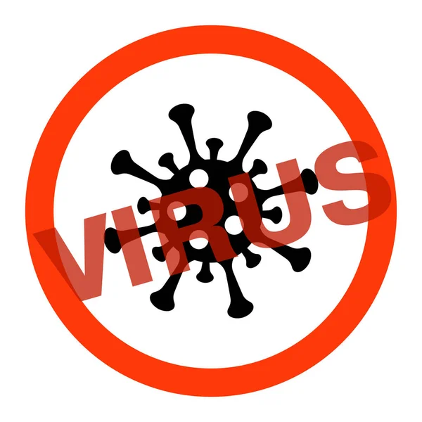Ilustrasi vektor ikon virus diisolasi pada latar belakang putih - Stok Vektor