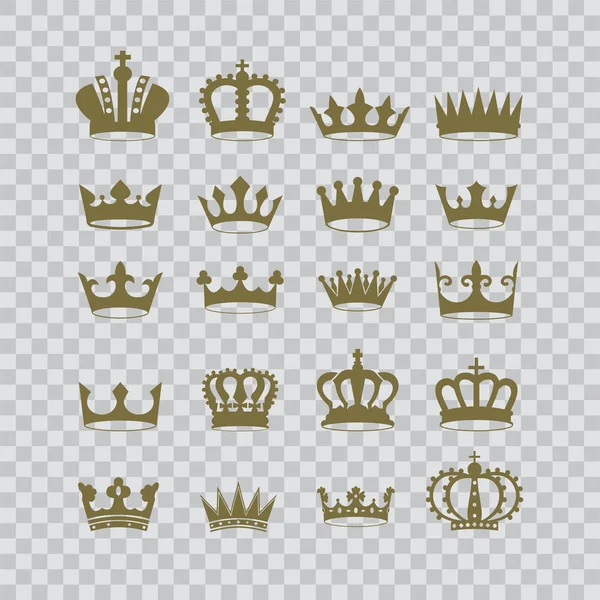 Символ короны на прозрачном фоне — стоковый вектор