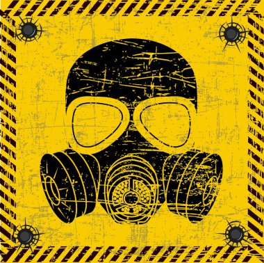 Grunge tarzı pandemik işaret vektörü çizimi