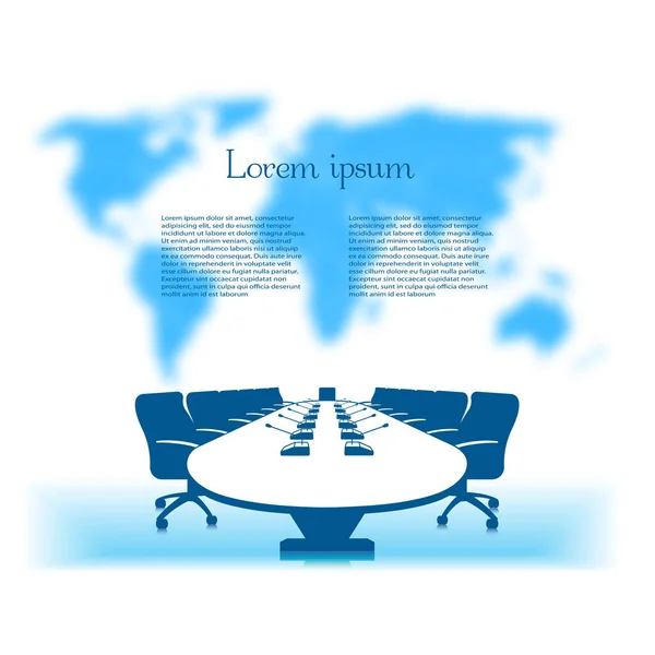 Business Meeting Tafel Concept Planeet Achtergrond — Stockvector