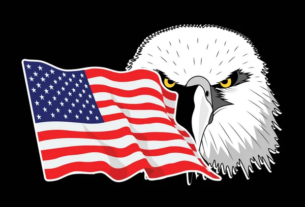 Bald Eagle Symbol North America — Stock Vector