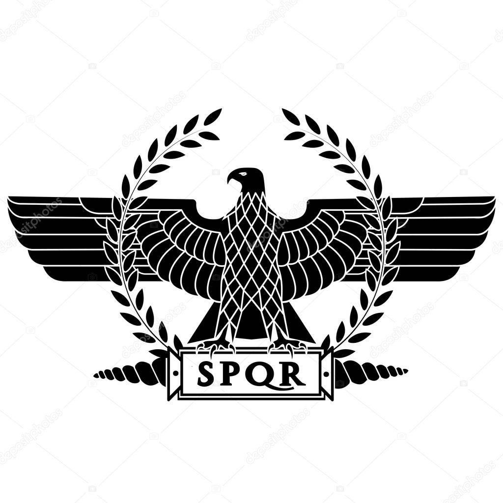 Roman eagle logo vector illustration