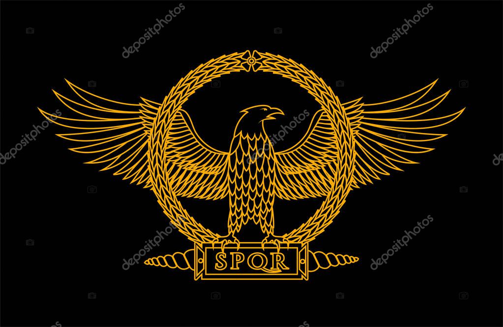 Roman eagle logo vector illustration