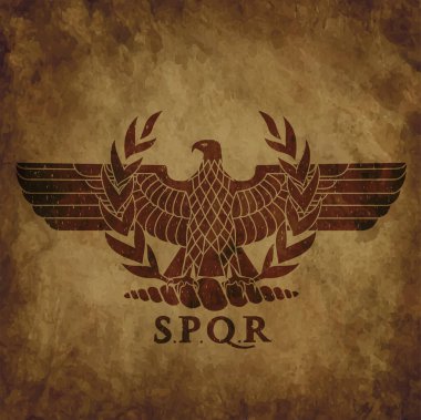 Logo Roma kartal bir eski püskü doku.