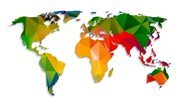 Polígono Mapa Abstrato Ilustração Vetorial —  Vetores de Stock