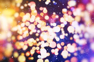 ışıltılı Parlatıcı ampuller ışık arka plan: bulanıklık Noel duvar kağıdı dekorasyon concept.holiday festival zemin: ışıltı daire kutlamaları ekran yaktı.