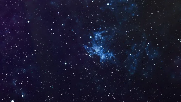Céu escuro azul com muitas estrelas. Via leitosa no fundo do espaço — Fotografia de Stock