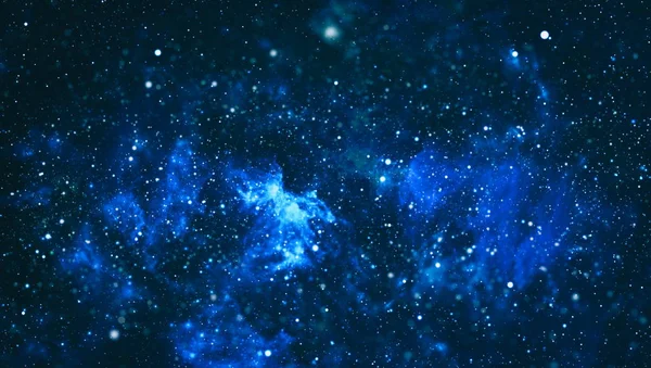 Cielo azul oscuro con muchas estrellas. Vía Láctea en el fondo del espacio —  Fotos de Stock