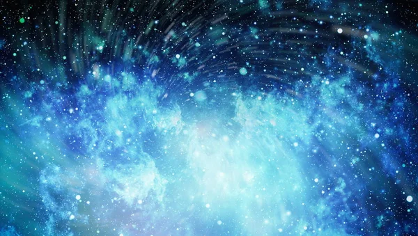 별이 많은 푸른 밤하늘. 우주 배경에 있는 은하수 — 스톡 사진