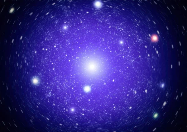 Cielo azul oscuro con muchas estrellas. Vía Láctea en el fondo del espacio — Foto de Stock