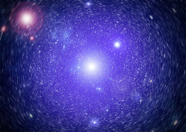 Cielo azul oscuro con muchas estrellas. Vía Láctea en el fondo del espacio — Foto de Stock