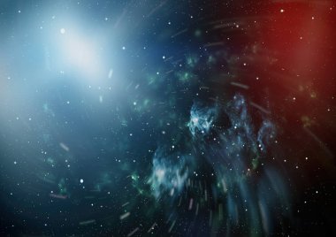 Bir sürü yıldızlı mavi, karanlık gece gökyüzü. Uzay arkaplanındaki Samanyolu