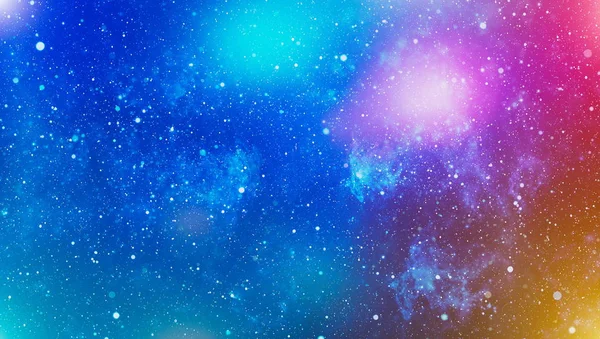 Bir sürü yıldızlı mavi, karanlık gece gökyüzü. Uzay arkaplanındaki Samanyolu
