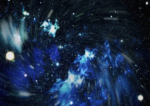 Голубое темное ночное небо со множеством звезд. Млечный путь на космическом фоне — стоковое фото