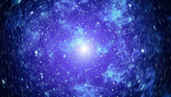 Blauer dunkler Nachthimmel mit vielen Sternen. Milchstraße auf dem Weltraum-Hintergrund — Stockfoto