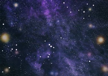 Renkli yıldızlı gece gökyüzü uzay arka plan