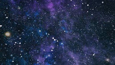 Renkli yıldızlı gece gökyüzü uzay arka plan