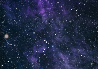 Renkli yıldızlı gece gökyüzü uzay arka plan