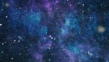 Renkli yıldızlı gece gökyüzü uzay arka plan