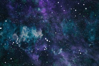 Renkli yıldızlı gece gökyüzü uzay arka plan